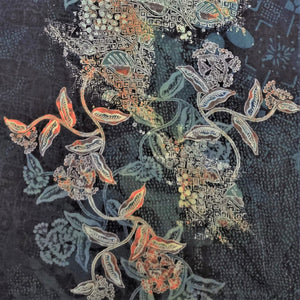 Wall Panel - Batik Tulis on Silk 13” x 67”  ( Detail of full panel)