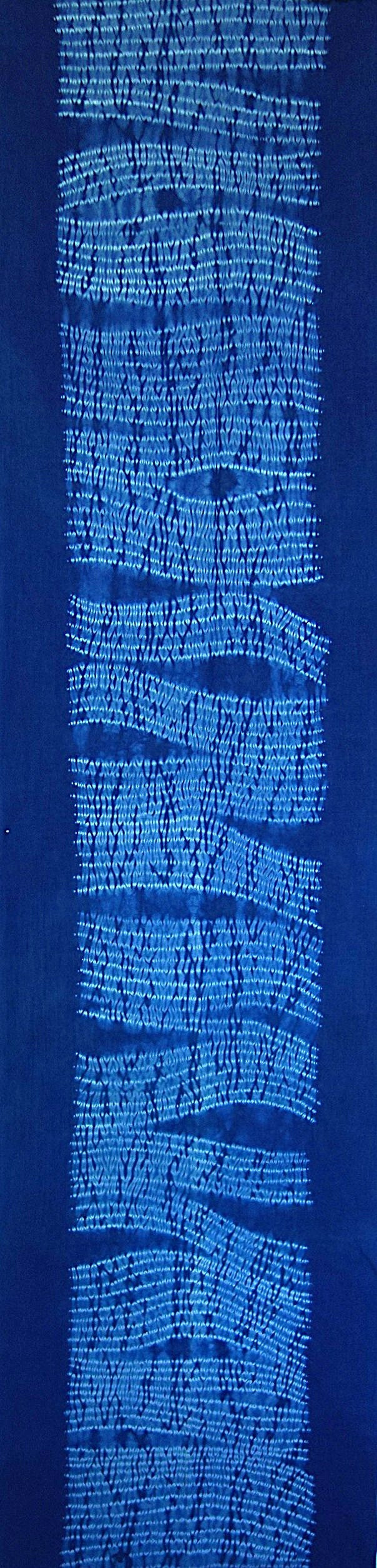 Batik & Shibori  Cotton Scarf 17' x 70