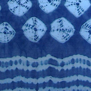 Batik and Shibori Cotton Scarf 25" x 74" Sold
