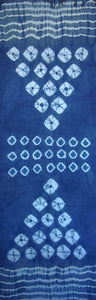 Batik and Shibori Cotton Scarf 25" x 74" Sold
