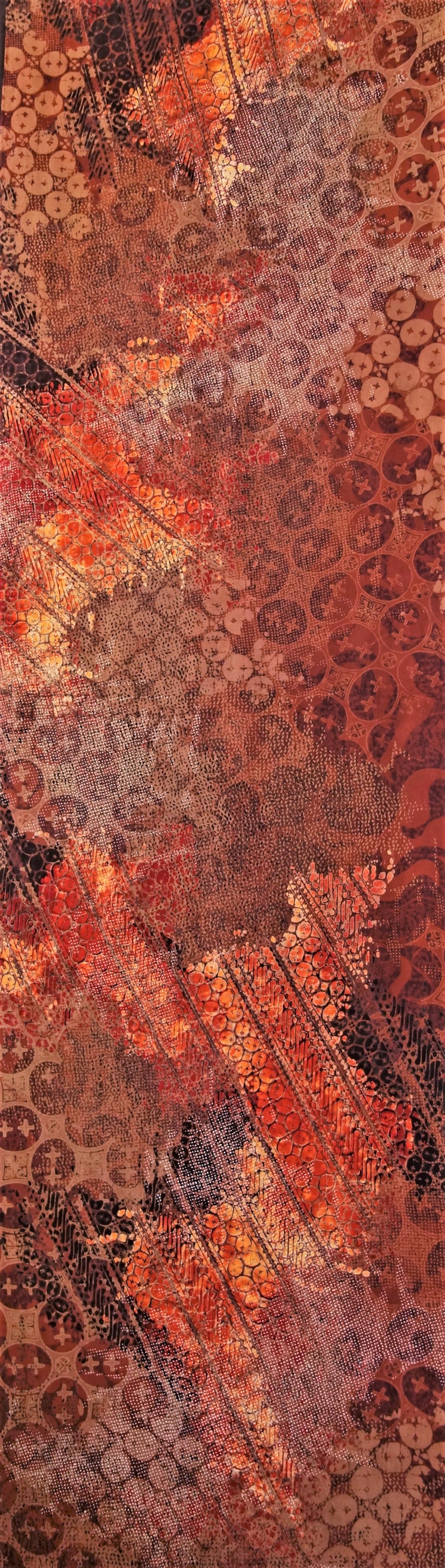 Wall Panel - Batik Tulis on Silk 18” x 63”