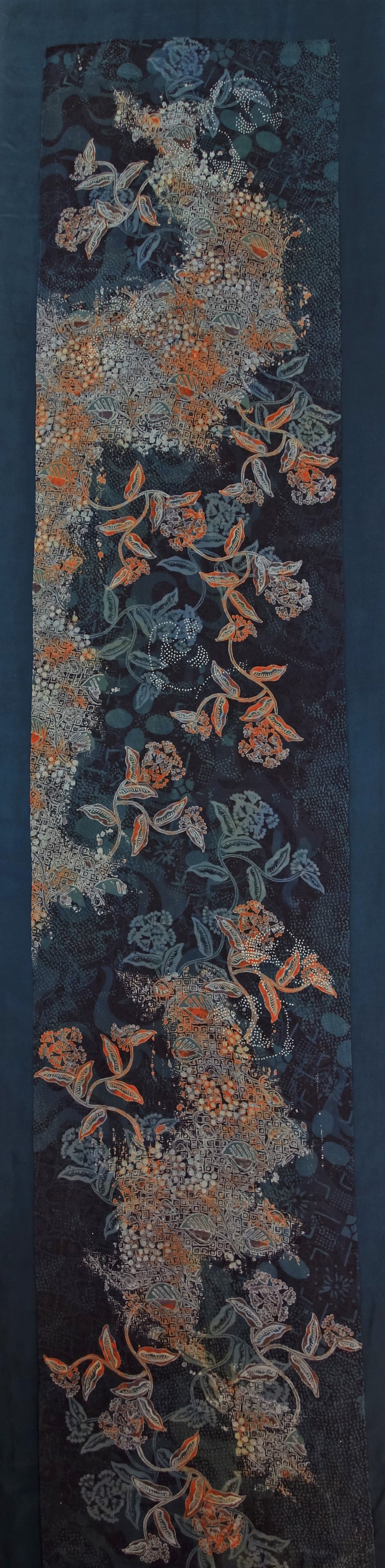 Wall Panel - Batik Tulis on Silk 19” x 65”